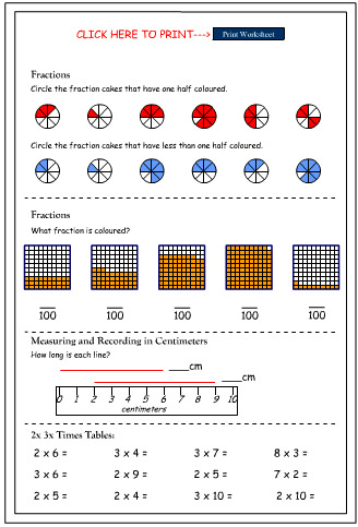Fractions and Times Tables