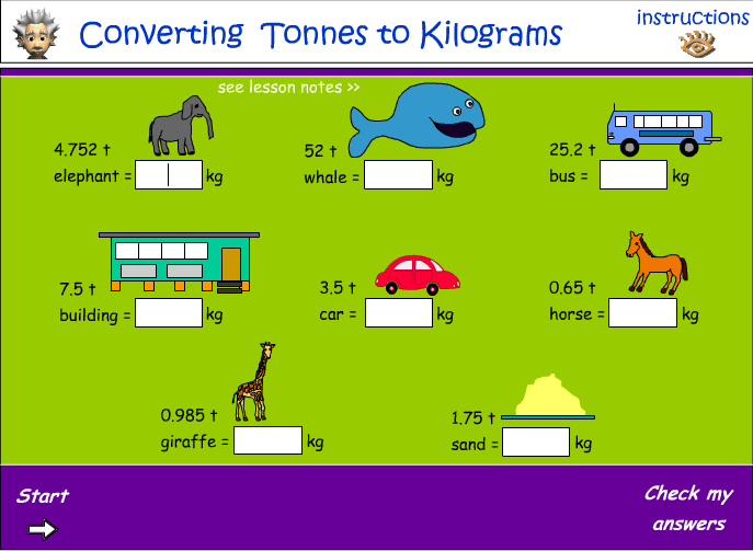 Converting tonnes to kilograms