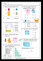 Reading a measuring scale to 1000mL, Mathematics skills online ...