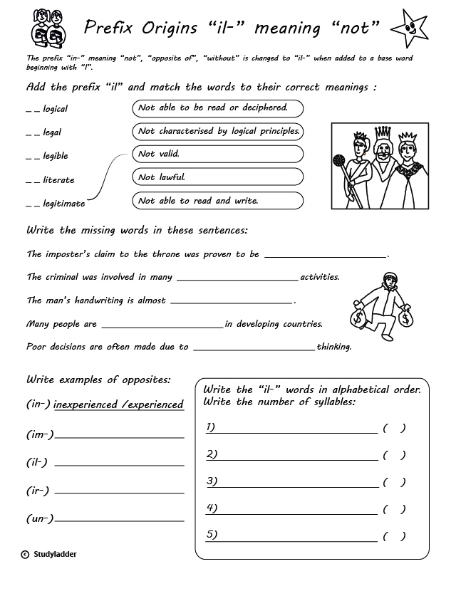 Prefix il meaning Not Studyladder Interactive Learning Games