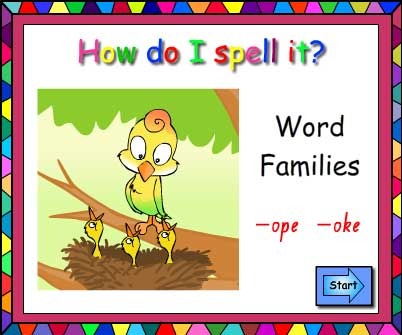 Word Families -ope and -oke