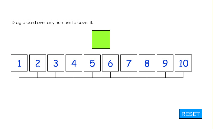 Counting on a number line (1-10)