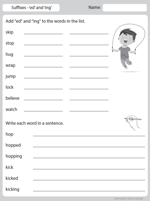 Suffixes ed And ing Studyladder Interactive Learning Games