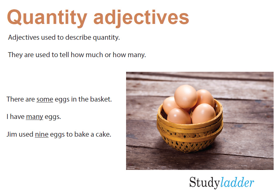 List Of Quantity Adjectives