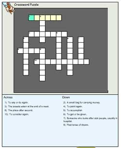 Crossword Puzzle Studyladder Interactive Learning Games