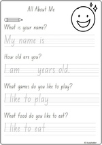 Writing - printables and English for Year 1