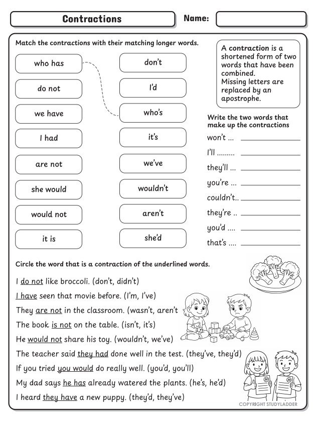Studyladder printable English worksheet ready to print and use offline